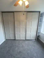 Twin caraway wrapped panels in gun metal frames